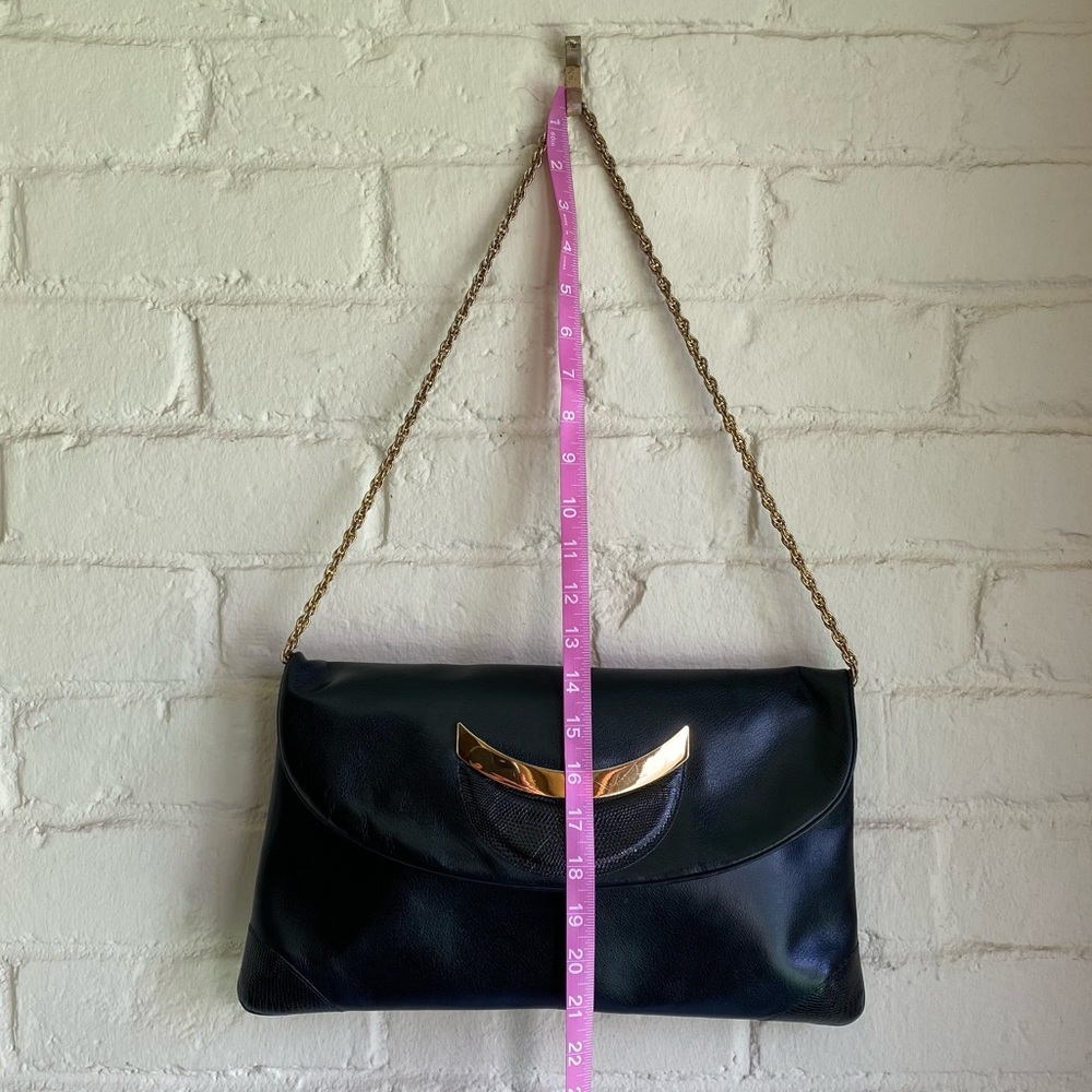 C. Fiori C Fiori black & gold crossbody purse bag vintage - Picture 4 of 13